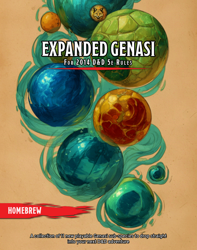 Expanded Genasi | D&D Species Pack (Digital Download)