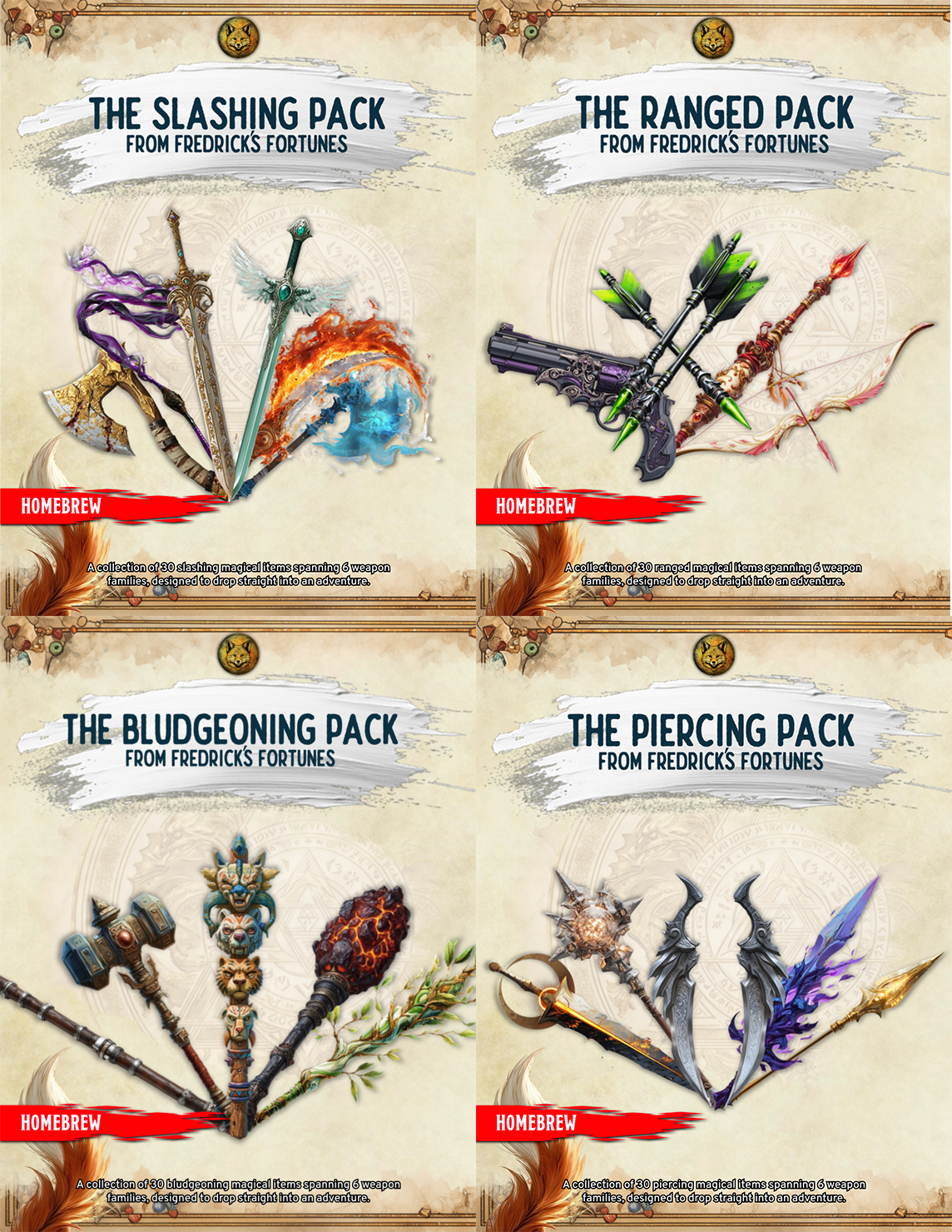 The Master's Combat Collection | 120 New Weapons for D&D 5e (Digital Download)