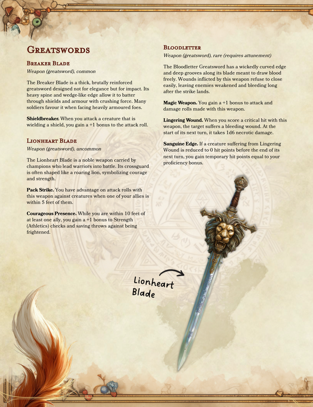 The Slashing Pack | 30 New Weapons for D&D 5e (Digital Download)