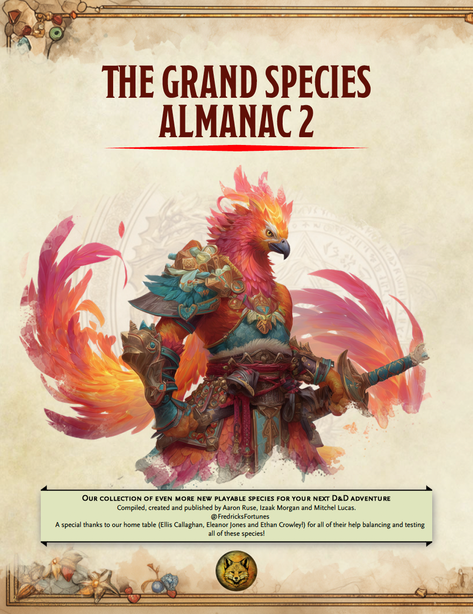 Grand Species Almanac 2 | Even More Playable New Species for D&D (Digital Download)