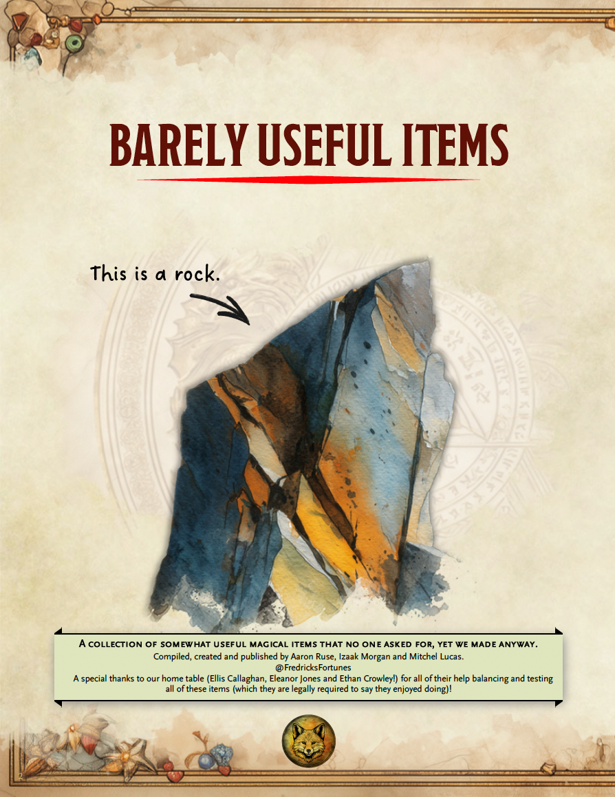 21 Barely Useful Items | Magical Nonsense for D&D (Digital Download)