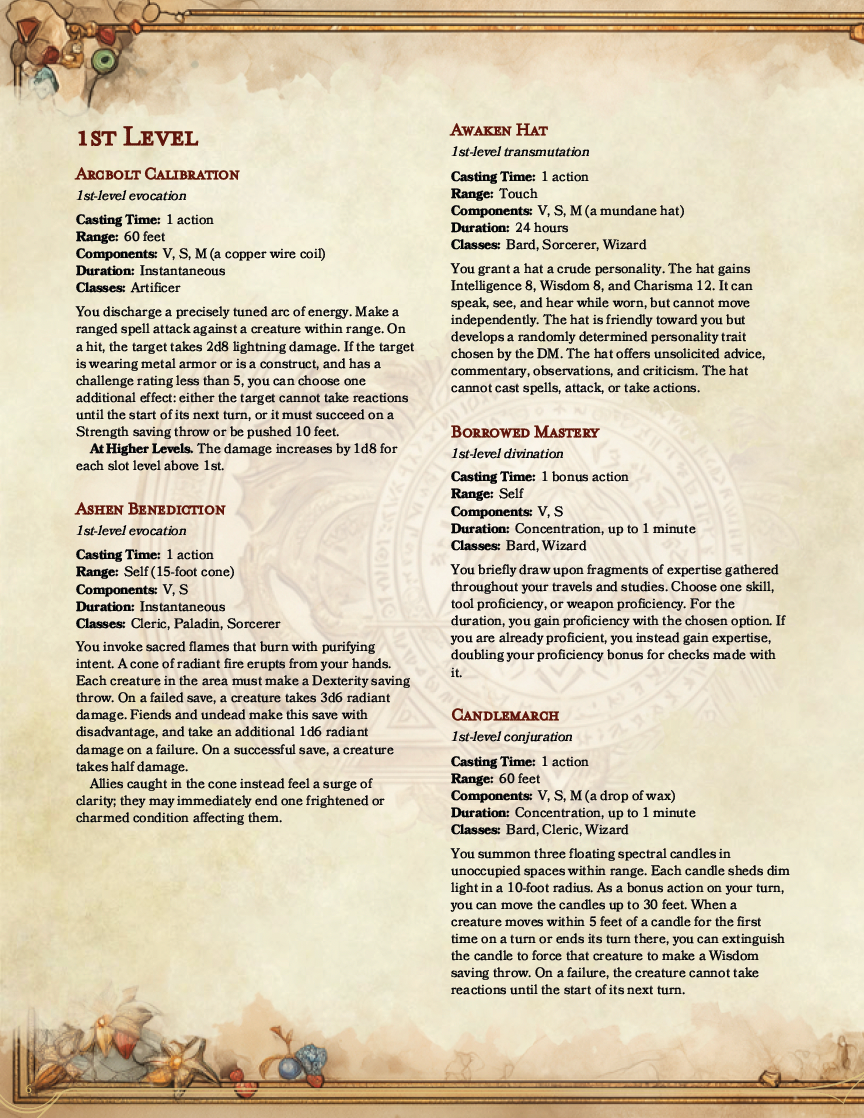 The Codex Arcanum | 130 New Spells for D&D (Digital Download)