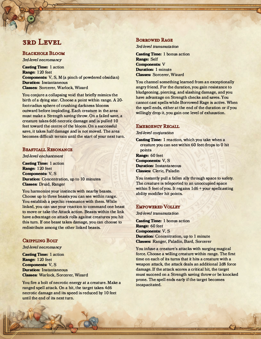 The Codex Arcanum | 130 New Spells for D&D (Digital Download)