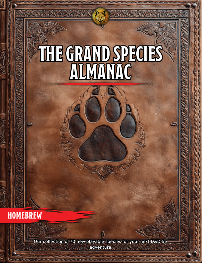 Grand Species Almanac | 70+ New Species for D&D (Digital Download)