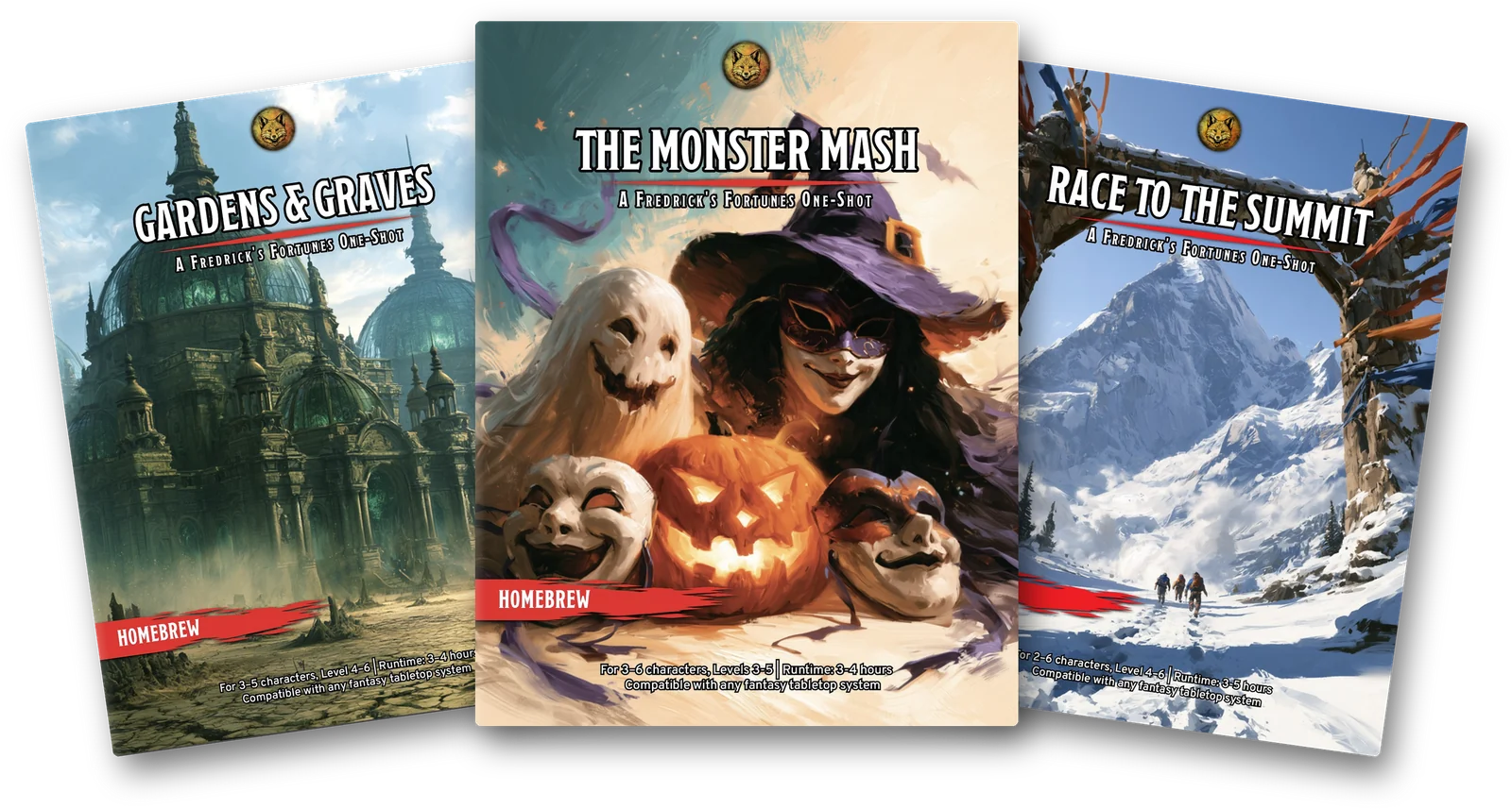 A Laugh, a Loss and a Race: The Monster Mash, Gardens & Graves and Race to the Summit, three D&D 5e one-shots
