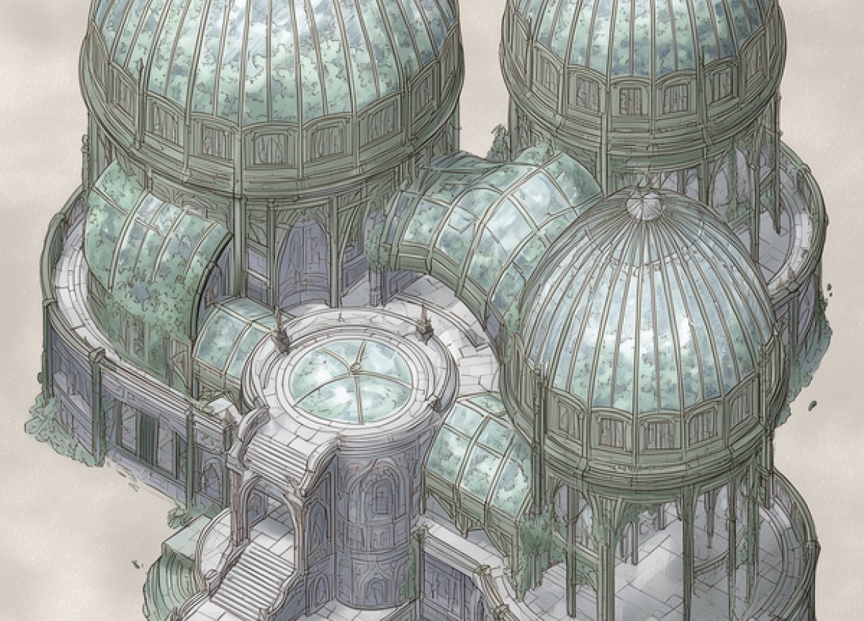 Gardens & Graves map of the Vault&rsquo;s three domes