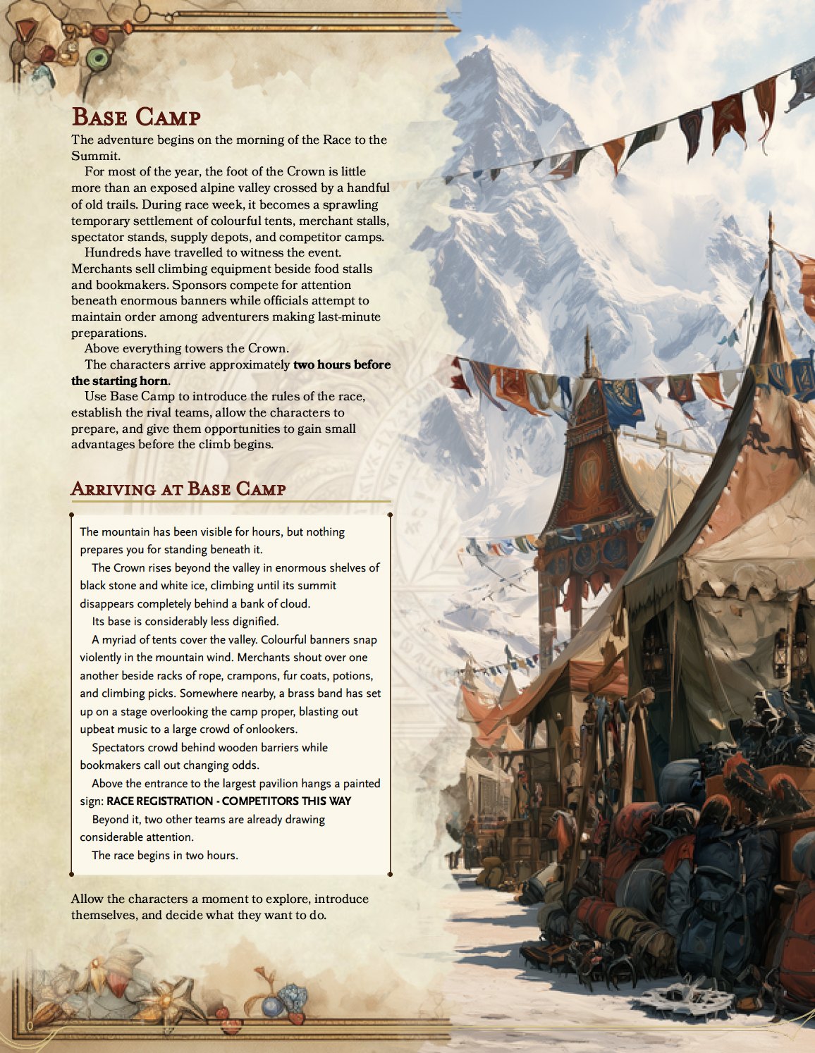 Race To The Summit | One Shot Adventure for D&D