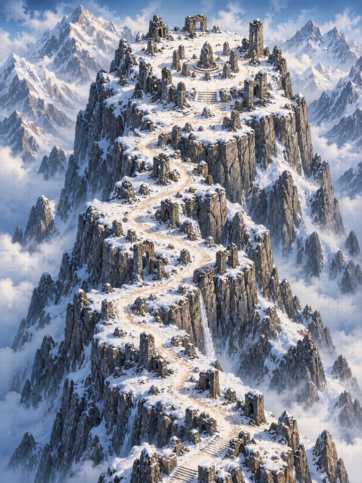 Race to the Summit map of Zone 3, the final ascent to the summit